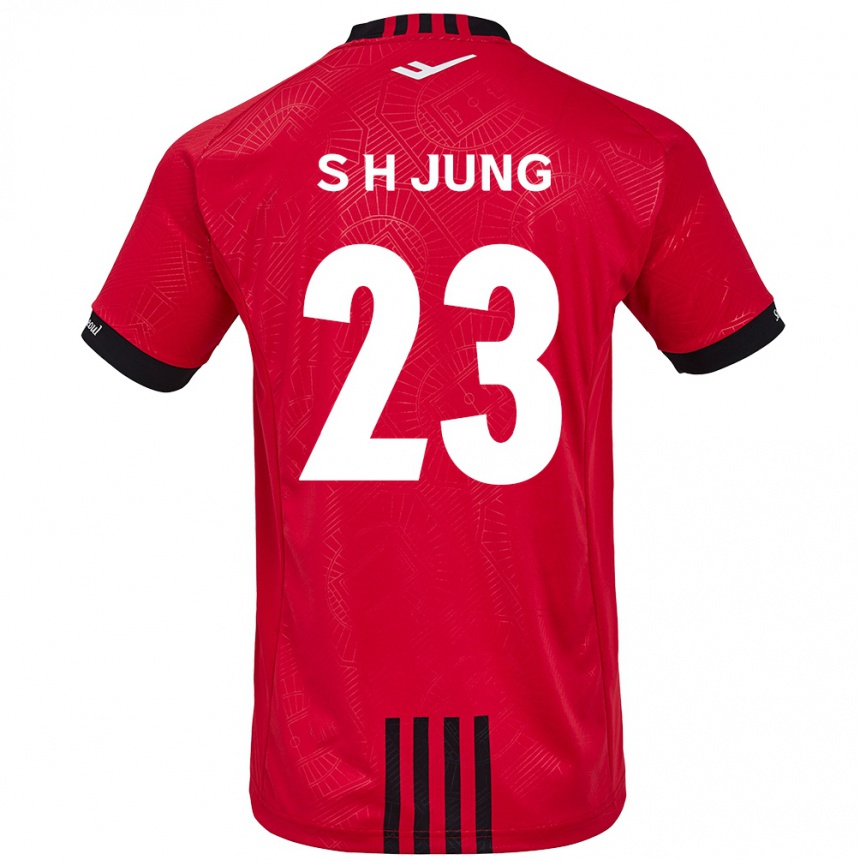 Niño Fútbol Camiseta Hyeon-Soo Jung #23 Negro Rojo 1ª Equipación 2024/25