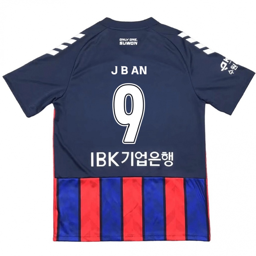 Niño Fútbol Camiseta Byong-Jun An #9 Azul Rojo 1ª Equipación 2024/25