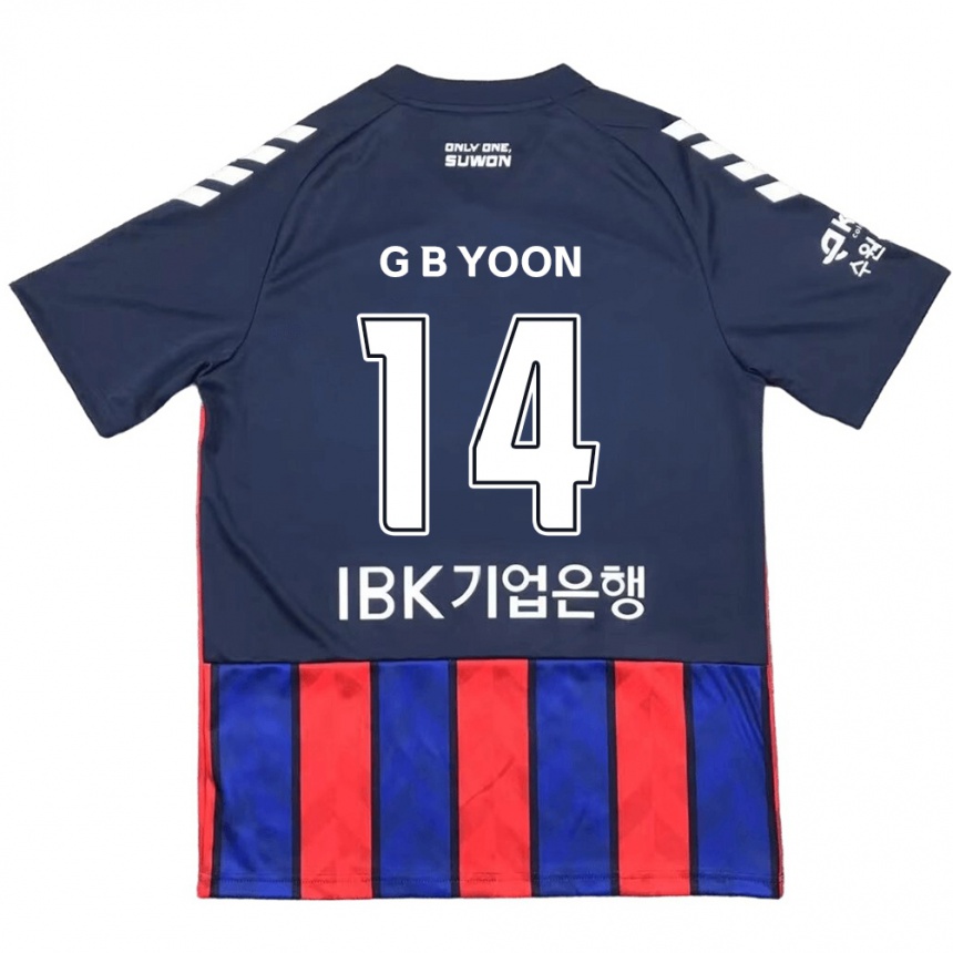 Niño Fútbol Camiseta Bit-Garam Yoon #14 Azul Rojo 1ª Equipación 2024/25