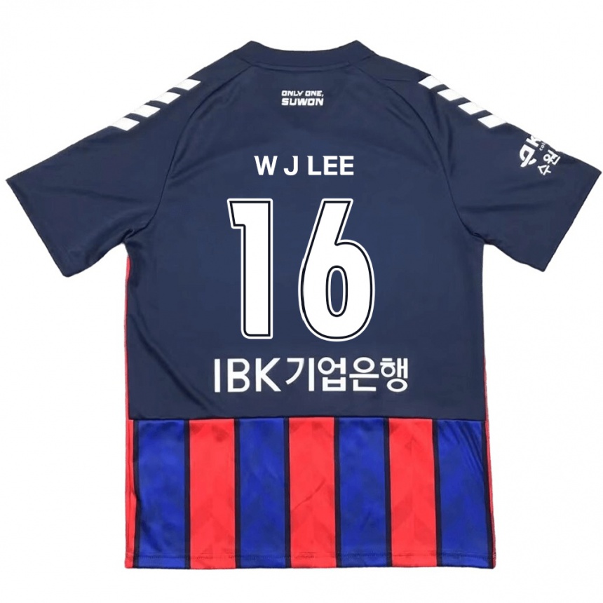 Niño Fútbol Camiseta Jae-Won Lee #16 Azul Rojo 1ª Equipación 2024/25