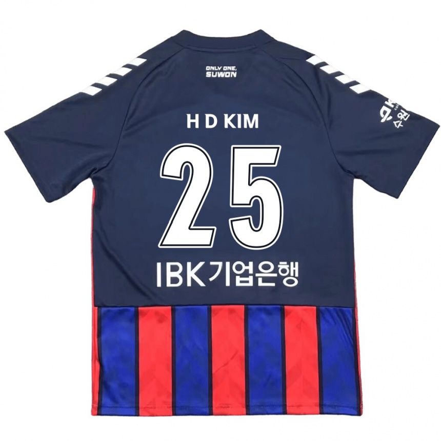 Niño Fútbol Camiseta Dae-Hyun Kim #25 Azul Rojo 1ª Equipación 2024/25