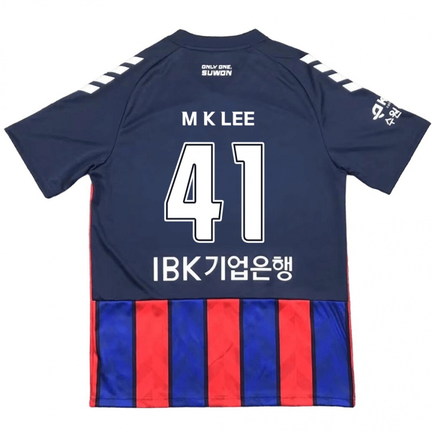 Niño Fútbol Camiseta Kyung-Min Lee #41 Azul Rojo 1ª Equipación 2024/25