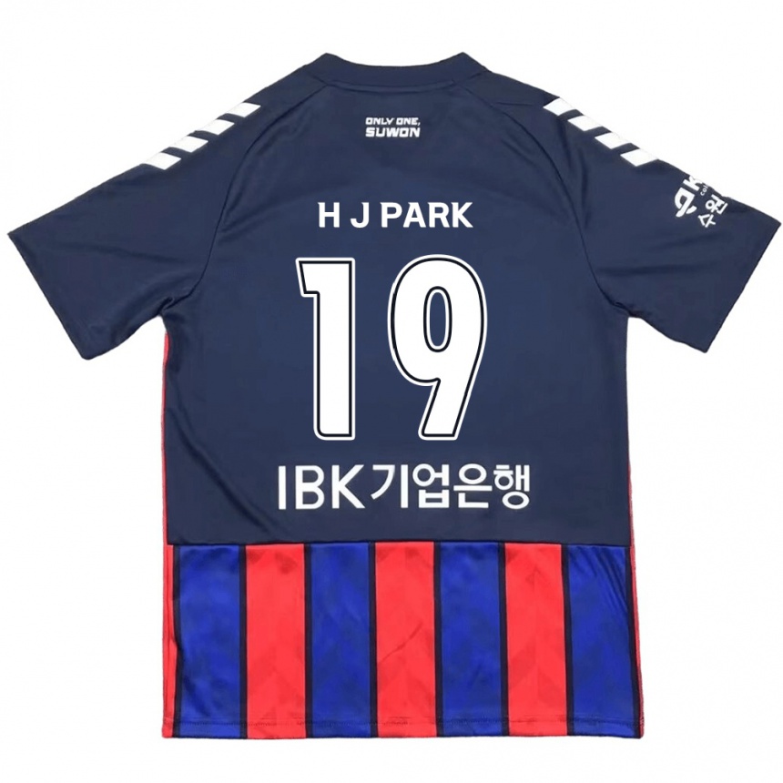 Niño Fútbol Camiseta Jun-Hui Park #19 Azul Rojo 1ª Equipación 2024/25