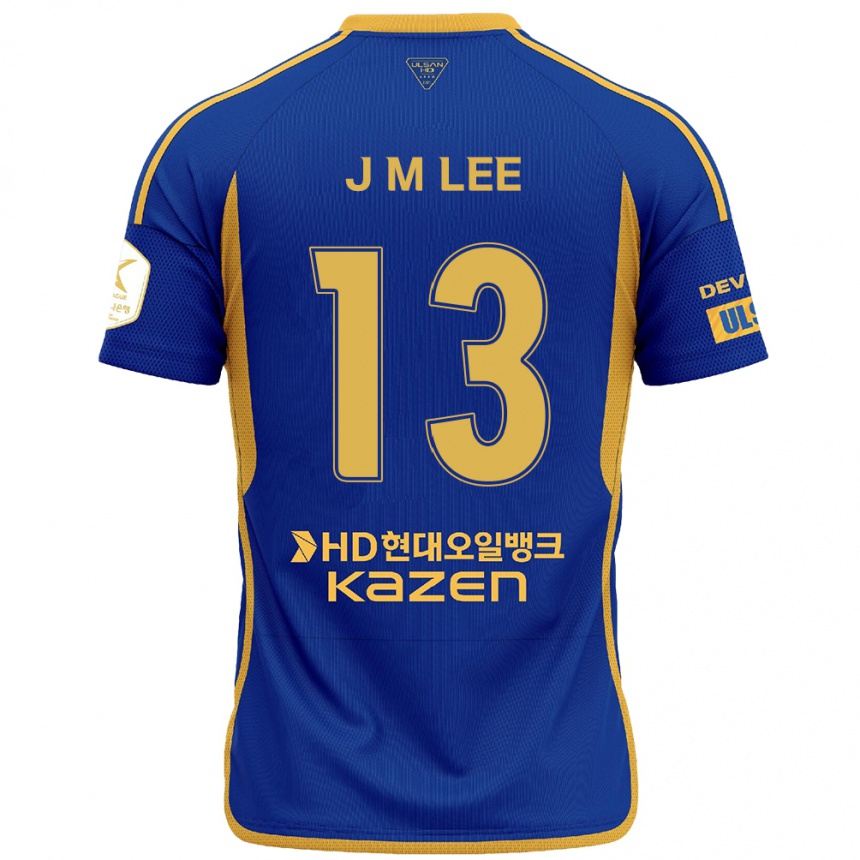 Niño Fútbol Camiseta Myung-Jae Lee #13 Azul Amarillo 1ª Equipación 2024/25