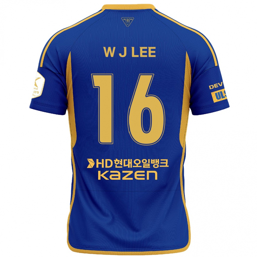 Niño Fútbol Camiseta Jae-Wook Lee #16 Azul Amarillo 1ª Equipación 2024/25