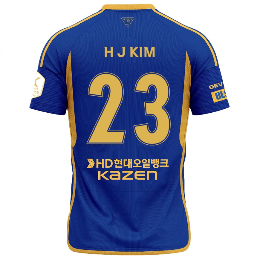 Niño Fútbol Camiseta Ju-Hwan Kim #23 Azul Amarillo 1ª Equipación 2024/25