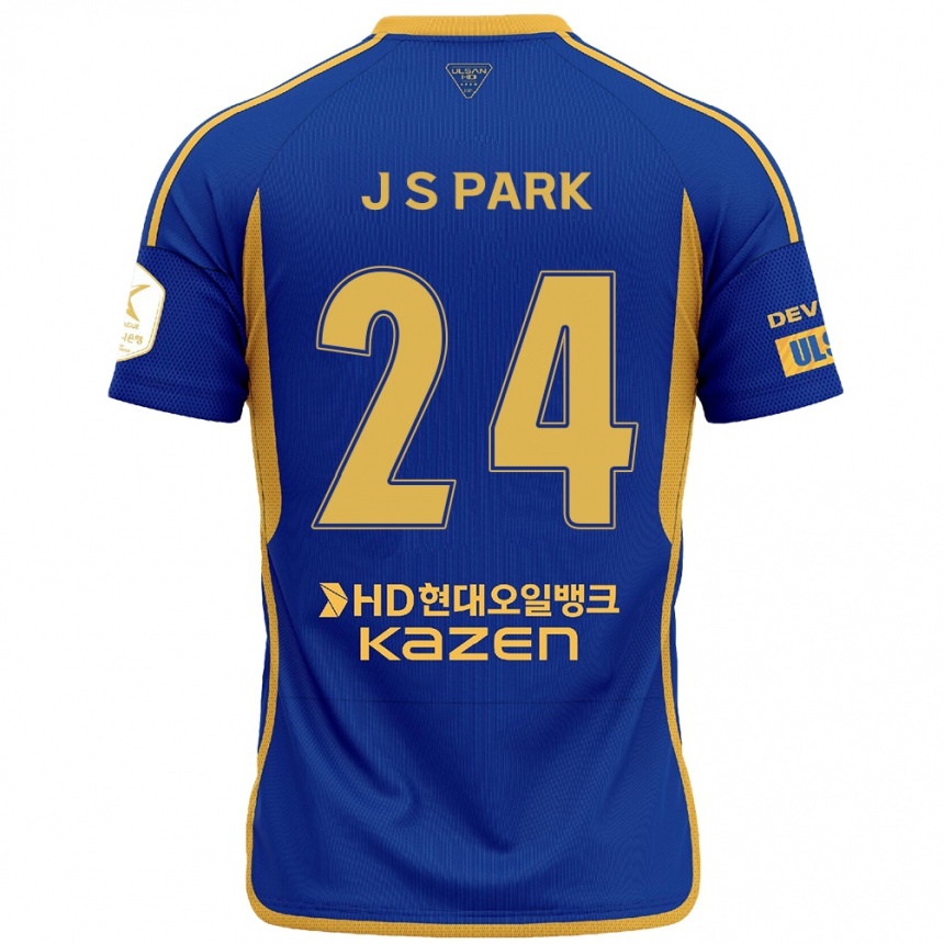 Niño Fútbol Camiseta Sang-Jun Park #24 Azul Amarillo 1ª Equipación 2024/25