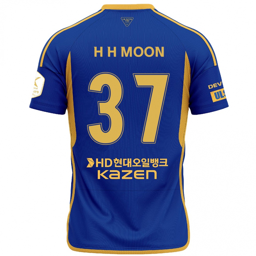 Niño Fútbol Camiseta Hyeon-Ho Moon #37 Azul Amarillo 1ª Equipación 2024/25