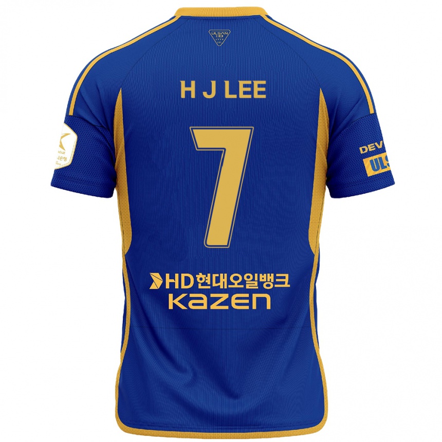 Niño Fútbol Camiseta Jae-Hun Lee #7 Azul Amarillo 1ª Equipación 2024/25