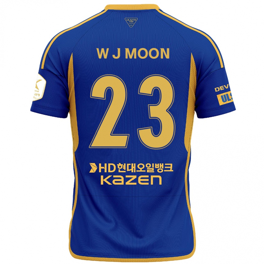 Niño Fútbol Camiseta Ji-Won Moon #23 Azul Amarillo 1ª Equipación 2024/25