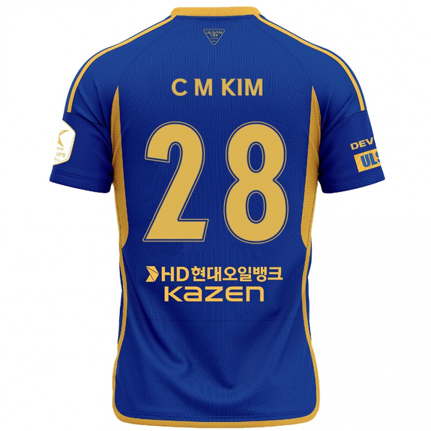 Niño Fútbol Camiseta Min-Chan Kim #28 Azul Amarillo 1ª Equipación 2024/25