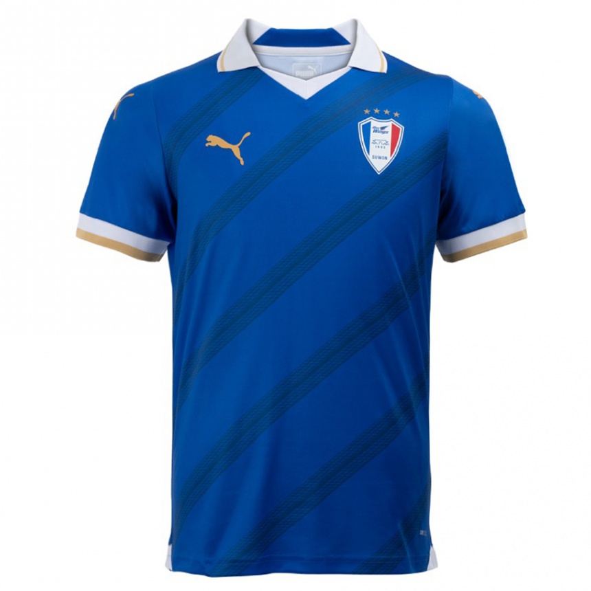 Niño Fútbol Camiseta Won-Jin Hong #14 Azul Blanco 1ª Equipación 2024/25