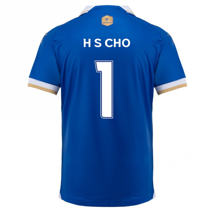 Niño Fútbol Camiseta Sung-Hoon Cho #1 Azul Blanco 1ª Equipación 2024/25