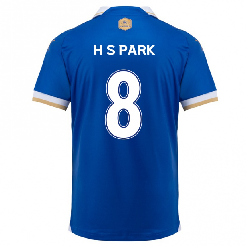 Niño Fútbol Camiseta Sang-Hyeok Park #8 Azul Blanco 1ª Equipación 2024/25