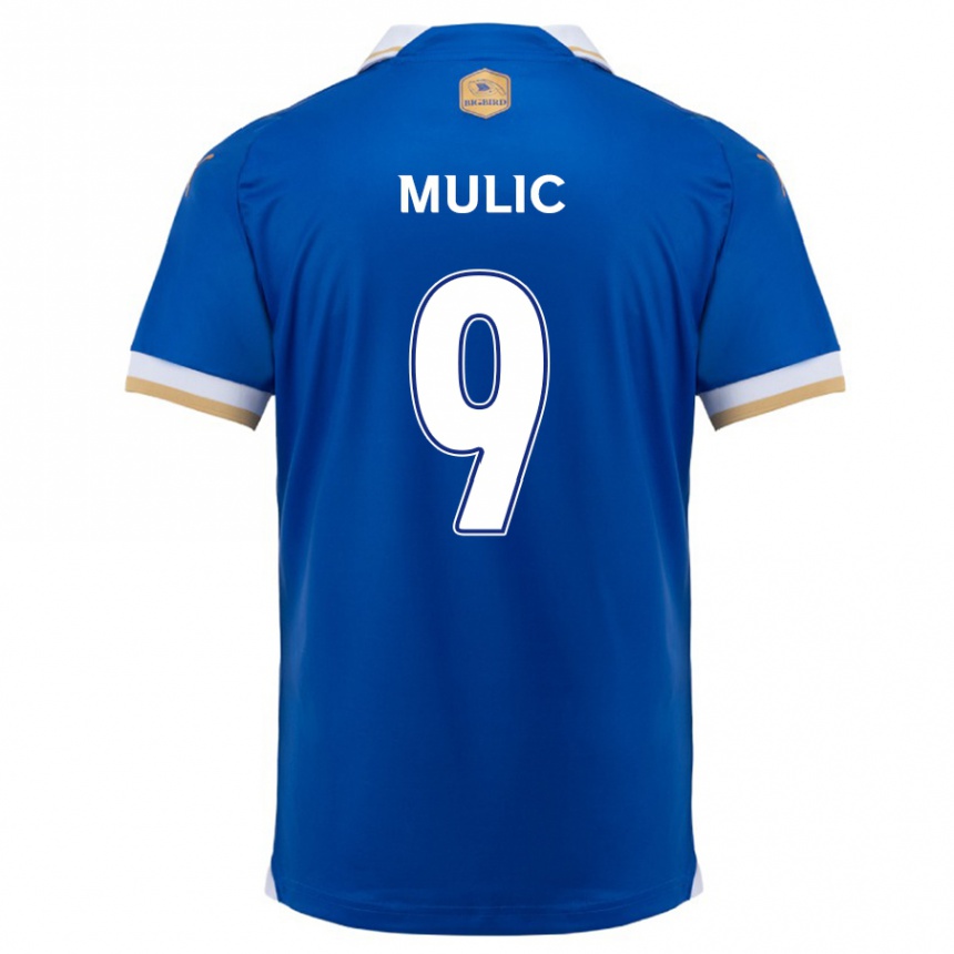 Niño Fútbol Camiseta Fejsal Mulic #9 Azul Blanco 1ª Equipación 2024/25