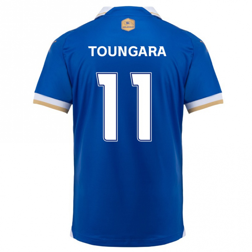 Niño Fútbol Camiseta Aboubacar Toungara #11 Azul Blanco 1ª Equipación 2024/25