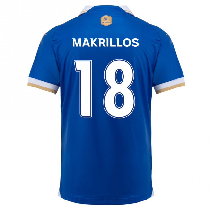 Niño Fútbol Camiseta Peter Makrillos #18 Azul Blanco 1ª Equipación 2024/25