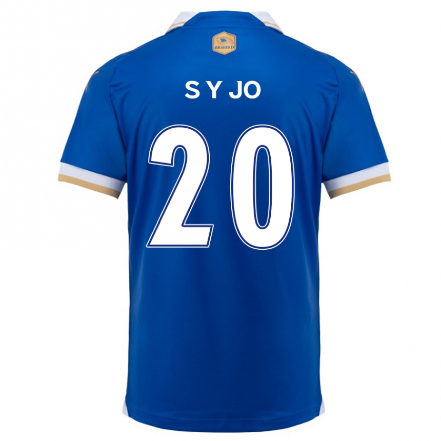 Niño Fútbol Camiseta Yun-Seong Jo #20 Azul Blanco 1ª Equipación 2024/25