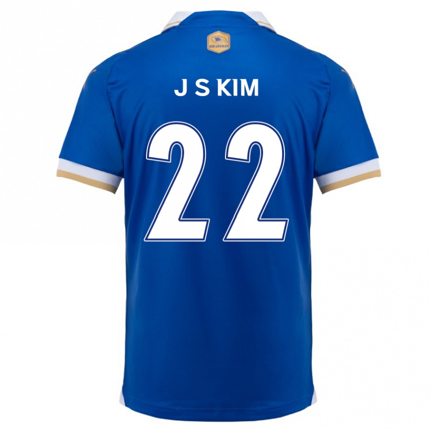 Niño Fútbol Camiseta Sang-Jun Kim #22 Azul Blanco 1ª Equipación 2024/25