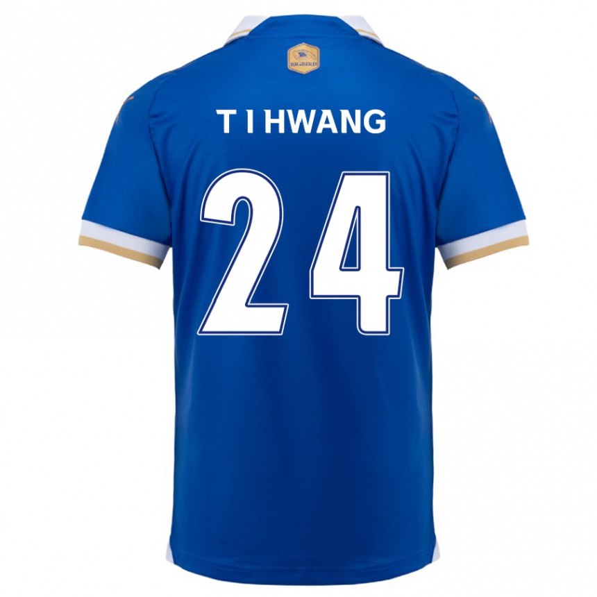 Niño Fútbol Camiseta In-Taek Hwang #24 Azul Blanco 1ª Equipación 2024/25