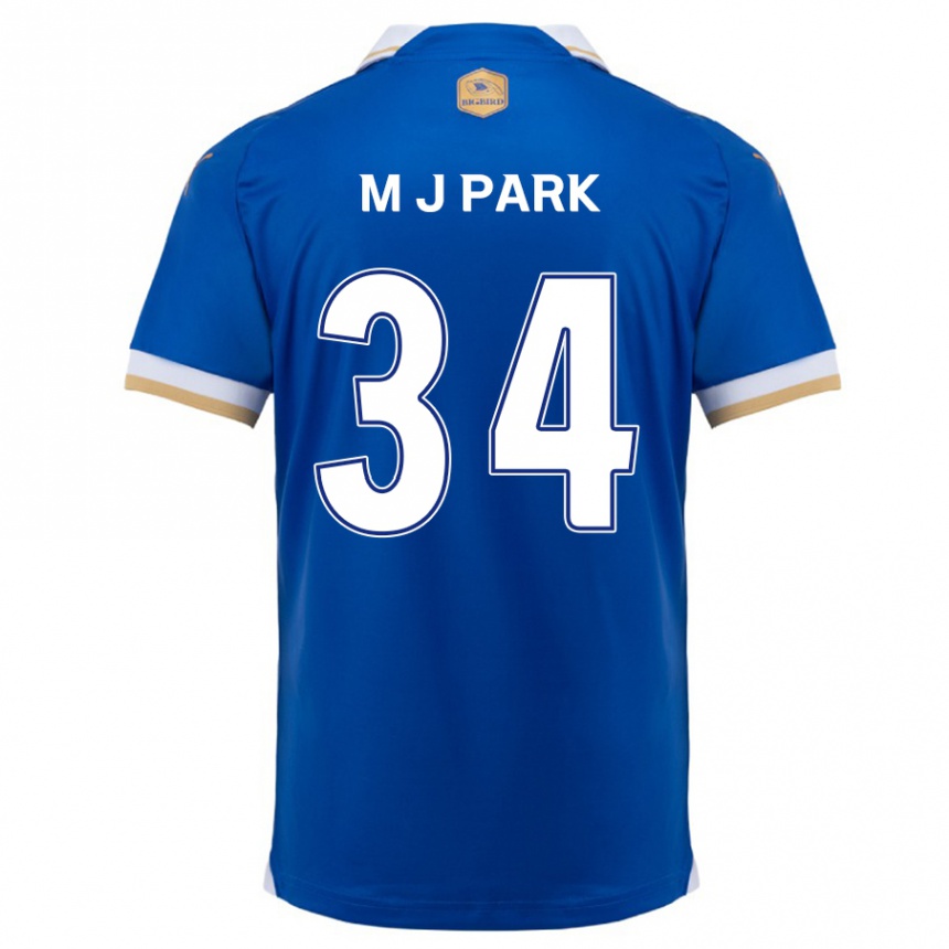 Niño Fútbol Camiseta Ji-Min Park #34 Azul Blanco 1ª Equipación 2024/25