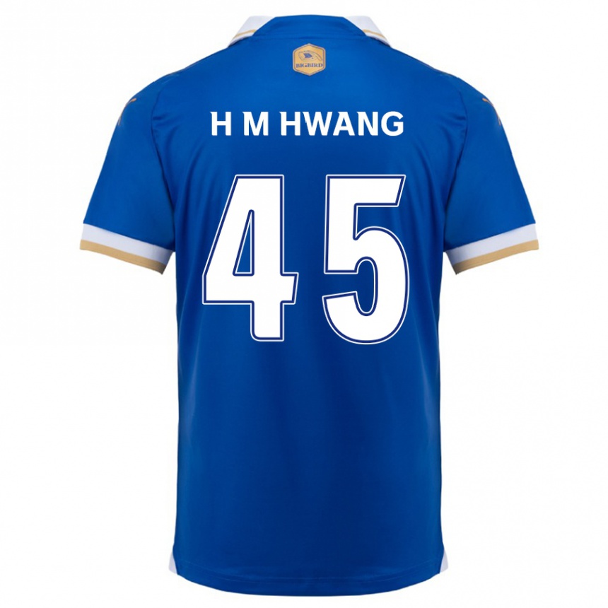 Niño Fútbol Camiseta Myung-Hyun Hwang #45 Azul Blanco 1ª Equipación 2024/25