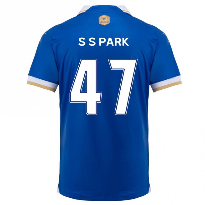 Niño Fútbol Camiseta Seung-Soo Park #47 Azul Blanco 1ª Equipación 2024/25