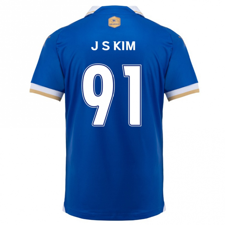 Niño Fútbol Camiseta Seong-Ju Kim #91 Azul Blanco 1ª Equipación 2024/25