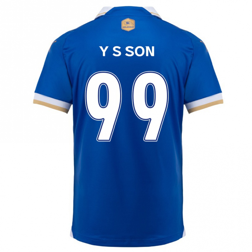 Niño Fútbol Camiseta Suk-Yong Son #99 Azul Blanco 1ª Equipación 2024/25