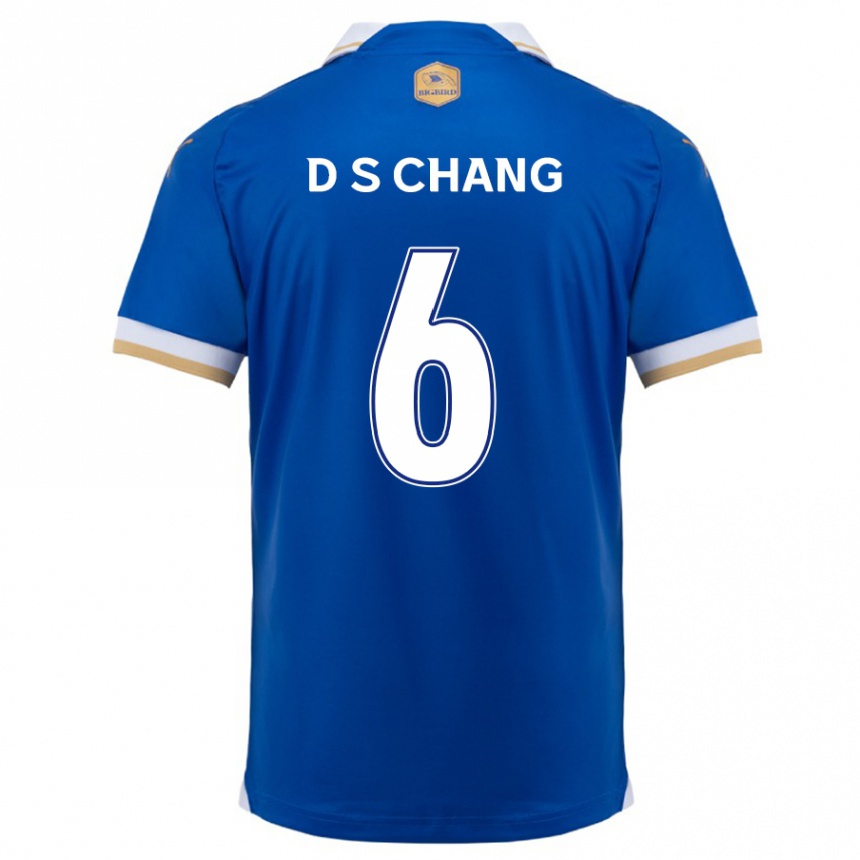 Niño Fútbol Camiseta Se-Dong Chang #6 Azul Blanco 1ª Equipación 2024/25