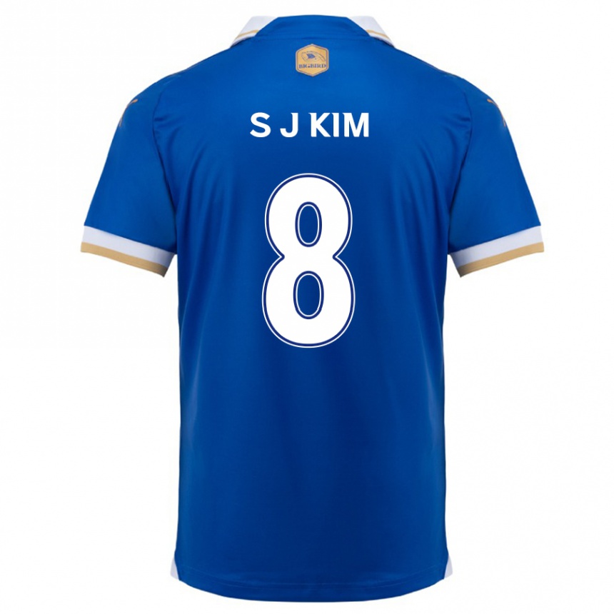 Niño Fútbol Camiseta Ji-Sung Kim #8 Azul Blanco 1ª Equipación 2024/25