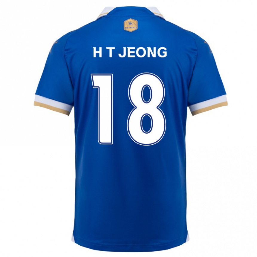 Niño Fútbol Camiseta Tae-Hwan Jeong #18 Azul Blanco 1ª Equipación 2024/25