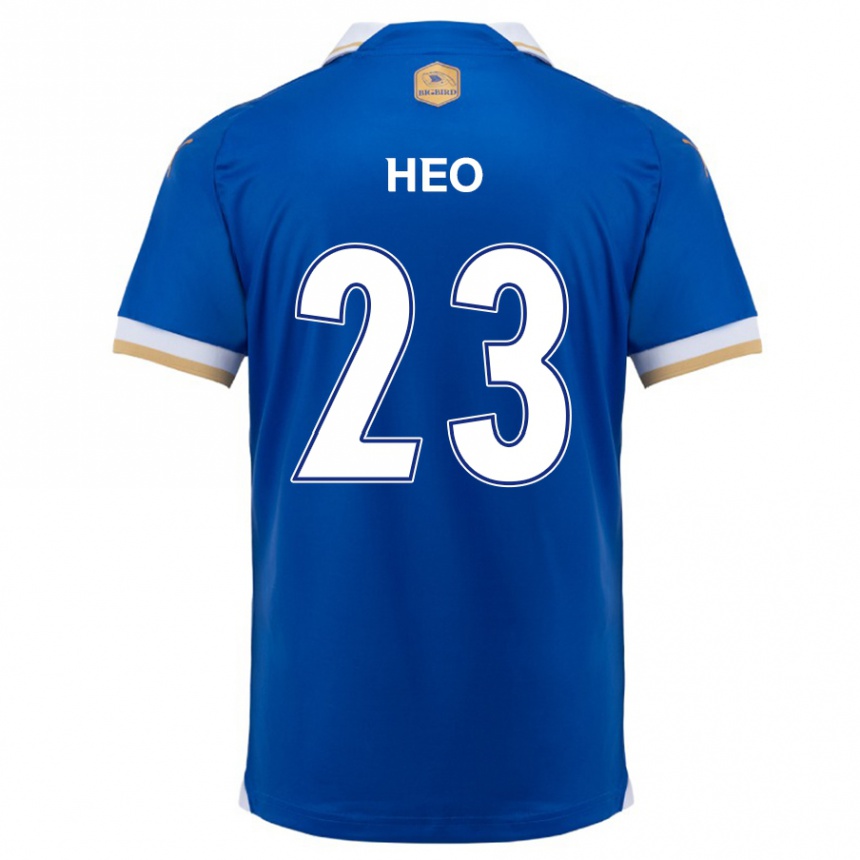 Niño Fútbol Camiseta Hwan Heo #23 Azul Blanco 1ª Equipación 2024/25