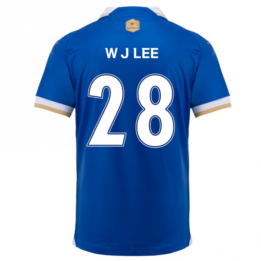 Niño Fútbol Camiseta Jun-Woo Lee #28 Azul Blanco 1ª Equipación 2024/25