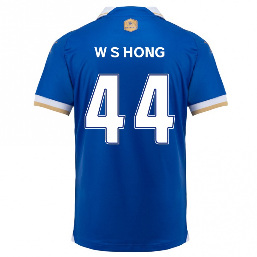 Niño Fútbol Camiseta Sang-Won Hong #44 Azul Blanco 1ª Equipación 2024/25