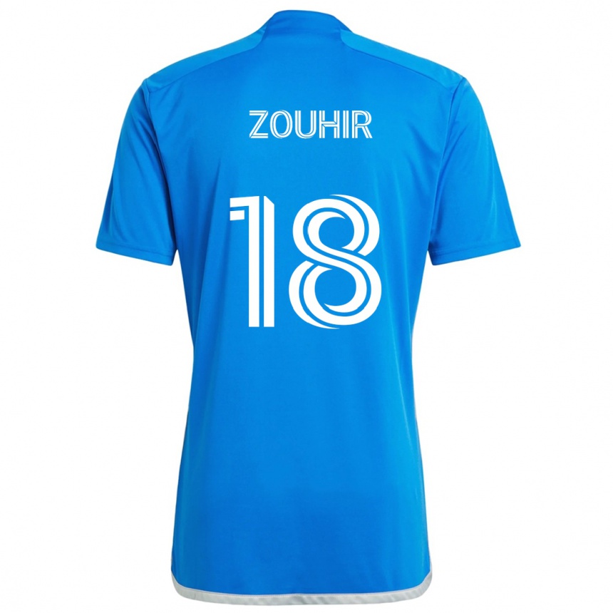 Niño Fútbol Camiseta Rida Zouhir #18 Azul Blanco 1ª Equipación 2024/25