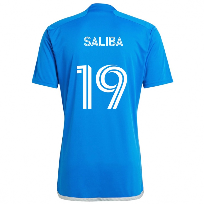 Niño Fútbol Camiseta Nathan-Dylan Saliba #19 Azul Blanco 1ª Equipación 2024/25