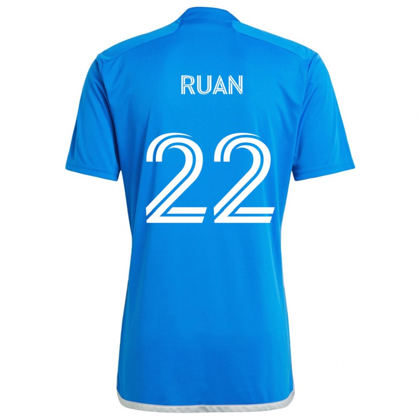 Niño Fútbol Camiseta Ruan #22 Azul Blanco 1ª Equipación 2024/25