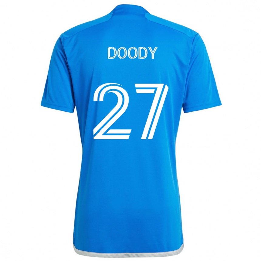 Niño Fútbol Camiseta Grayson Doody #27 Azul Blanco 1ª Equipación 2024/25