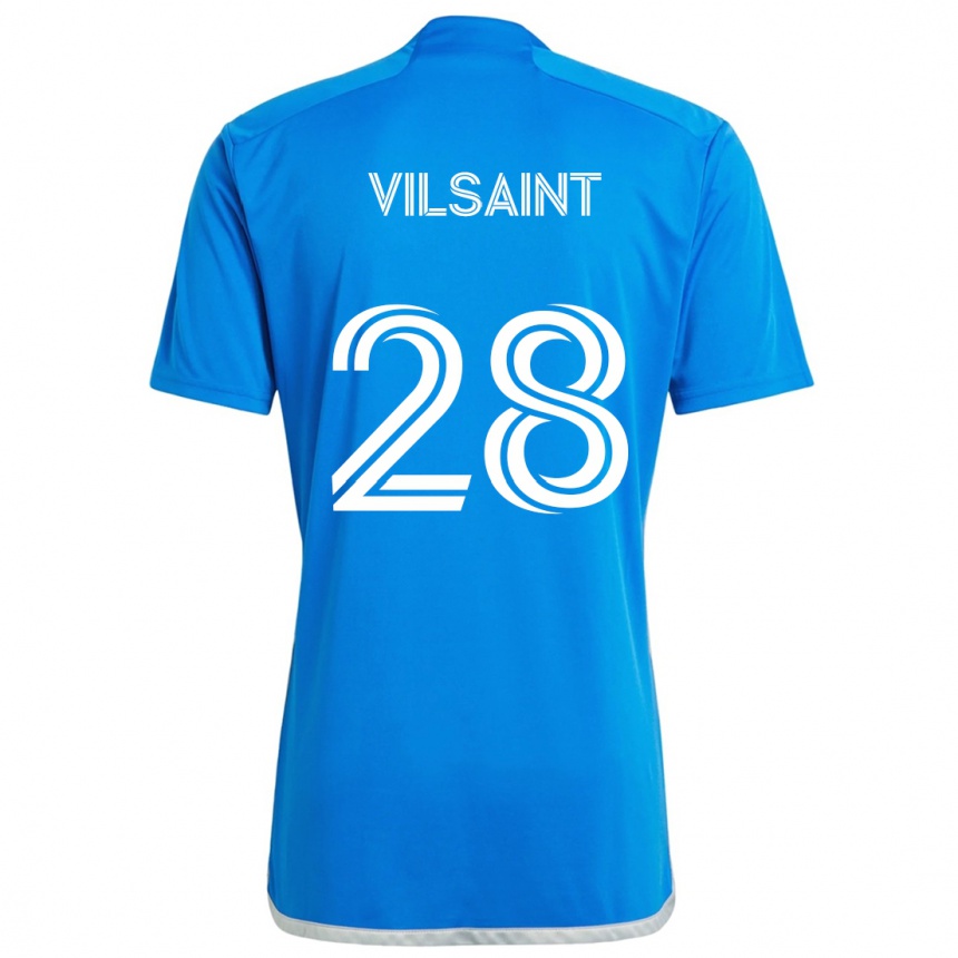 Niño Fútbol Camiseta Jules-Anthony Vilsaint #28 Azul Blanco 1ª Equipación 2024/25