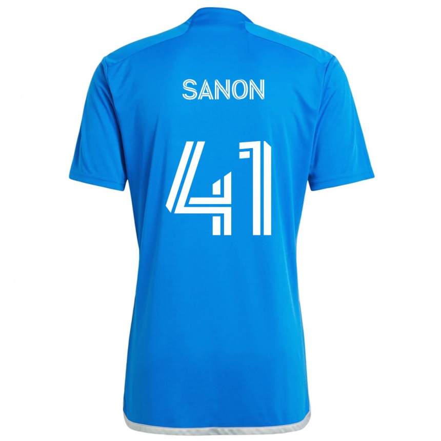 Niño Fútbol Camiseta Jérémy Sanon #41 Azul Blanco 1ª Equipación 2024/25