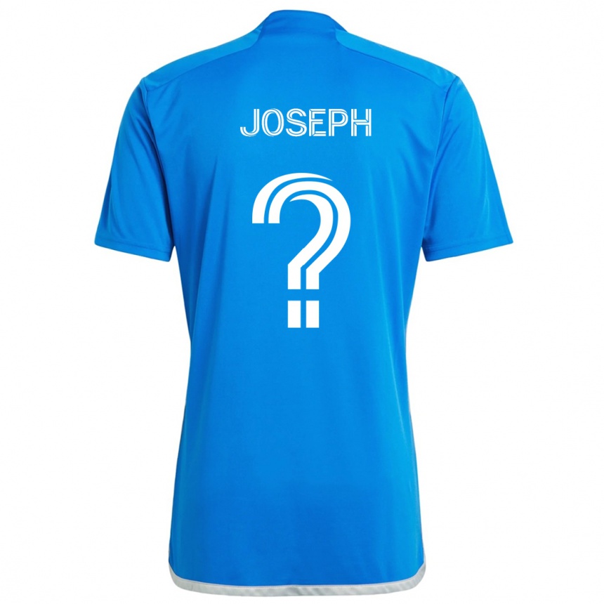 Niño Fútbol Camiseta Sebastien Joseph #0 Azul Blanco 1ª Equipación 2024/25