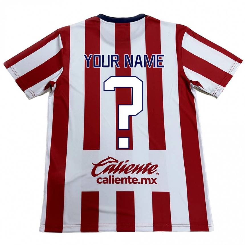 Niño Fútbol Camiseta Su Nombre #0 Rojo Blanco 1ª Equipación 2024/25