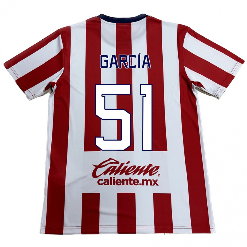 Niño Fútbol Camiseta Eduardo García #51 Rojo Blanco 1ª Equipación 2024/25