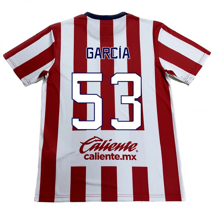 Niño Fútbol Camiseta Uziel García #53 Rojo Blanco 1ª Equipación 2024/25