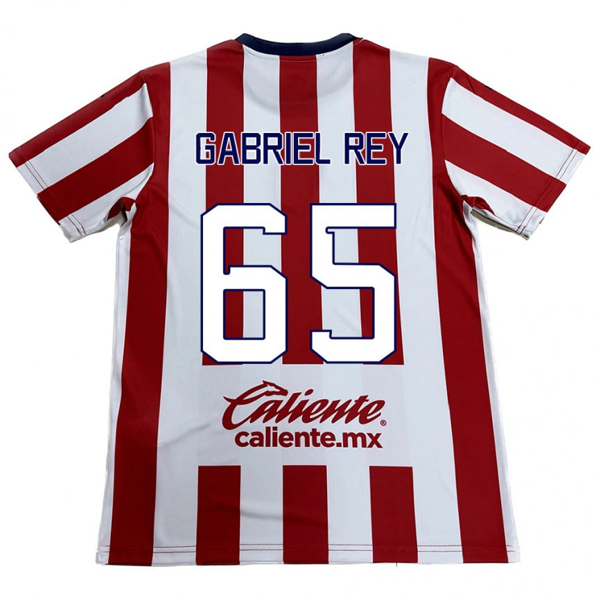 Niño Fútbol Camiseta Luis Gabriel Rey #65 Rojo Blanco 1ª Equipación 2024/25