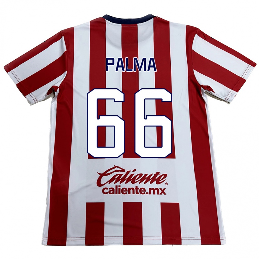 Niño Fútbol Camiseta Arturo Palma #66 Rojo Blanco 1ª Equipación 2024/25