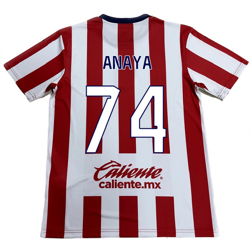 Niño Fútbol Camiseta Mario Anaya #74 Rojo Blanco 1ª Equipación 2024/25