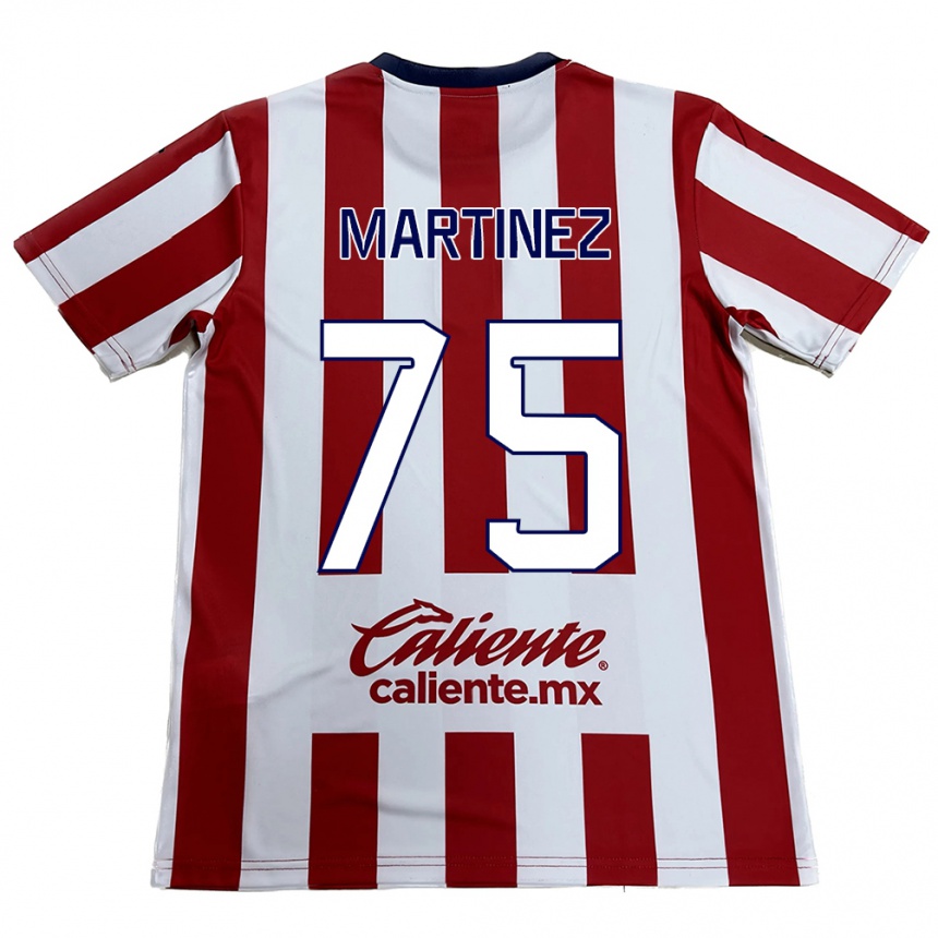 Niño Fútbol Camiseta Isaac Martínez #75 Rojo Blanco 1ª Equipación 2024/25