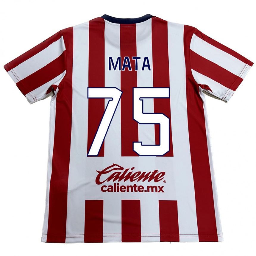 Niño Fútbol Camiseta Hugo Mata #75 Rojo Blanco 1ª Equipación 2024/25